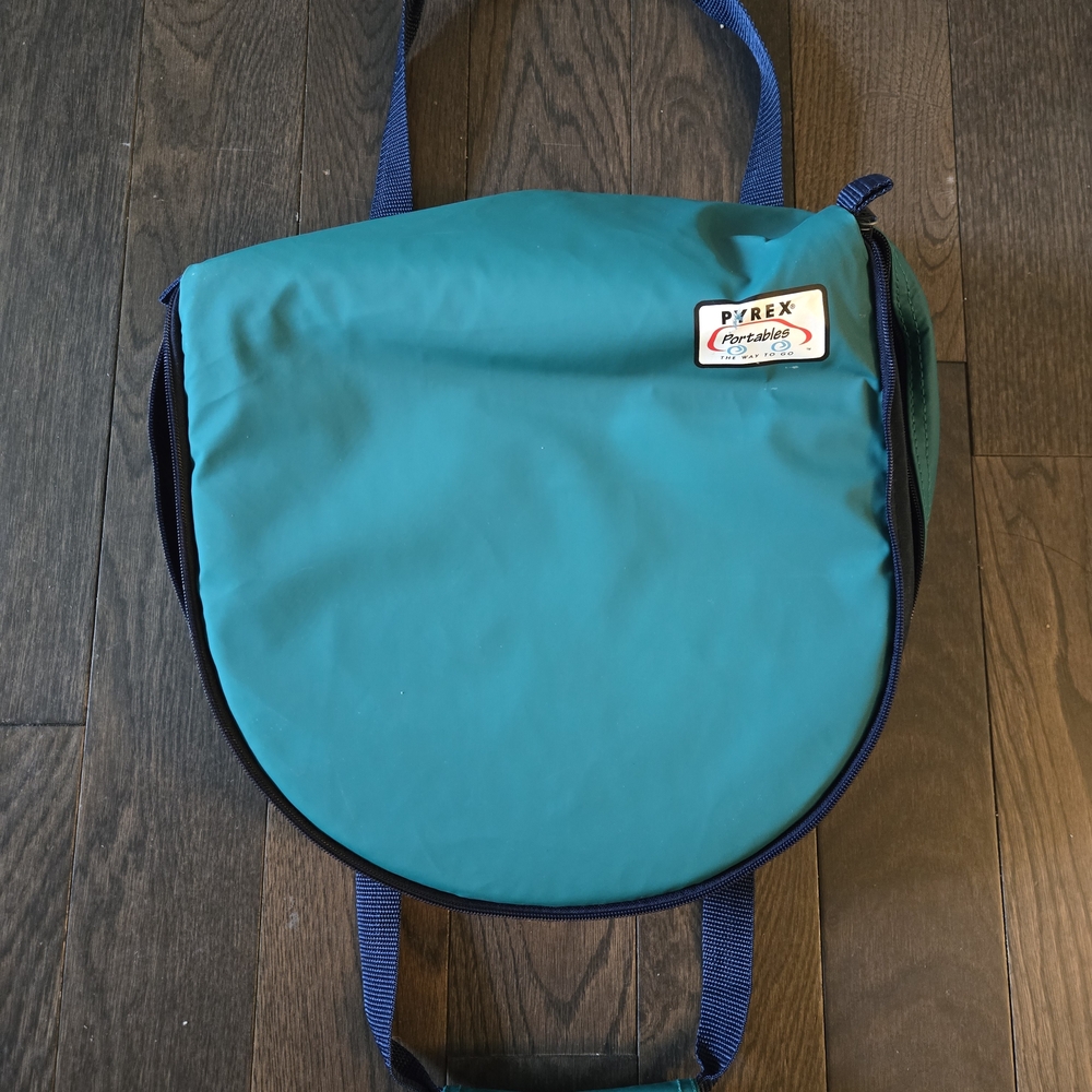 PYREX Portables Green Insulated Carrying Bag Hot Cold Handle Microcore *BAG ONLY